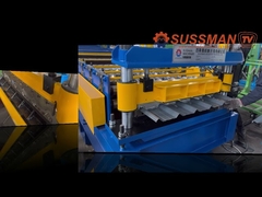 Trapezoidal roof panel roll forming machine